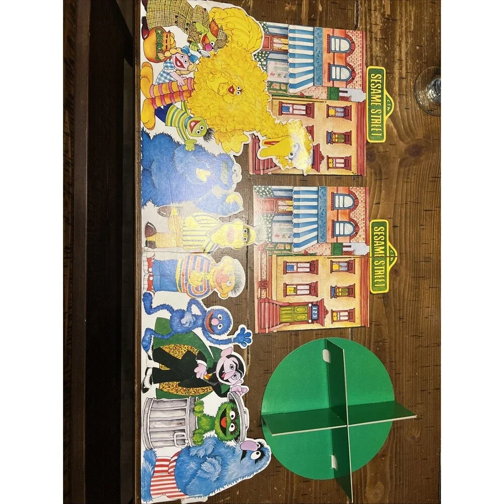 Vintage Sesame Street Friends Cardboard Decor Good Condition